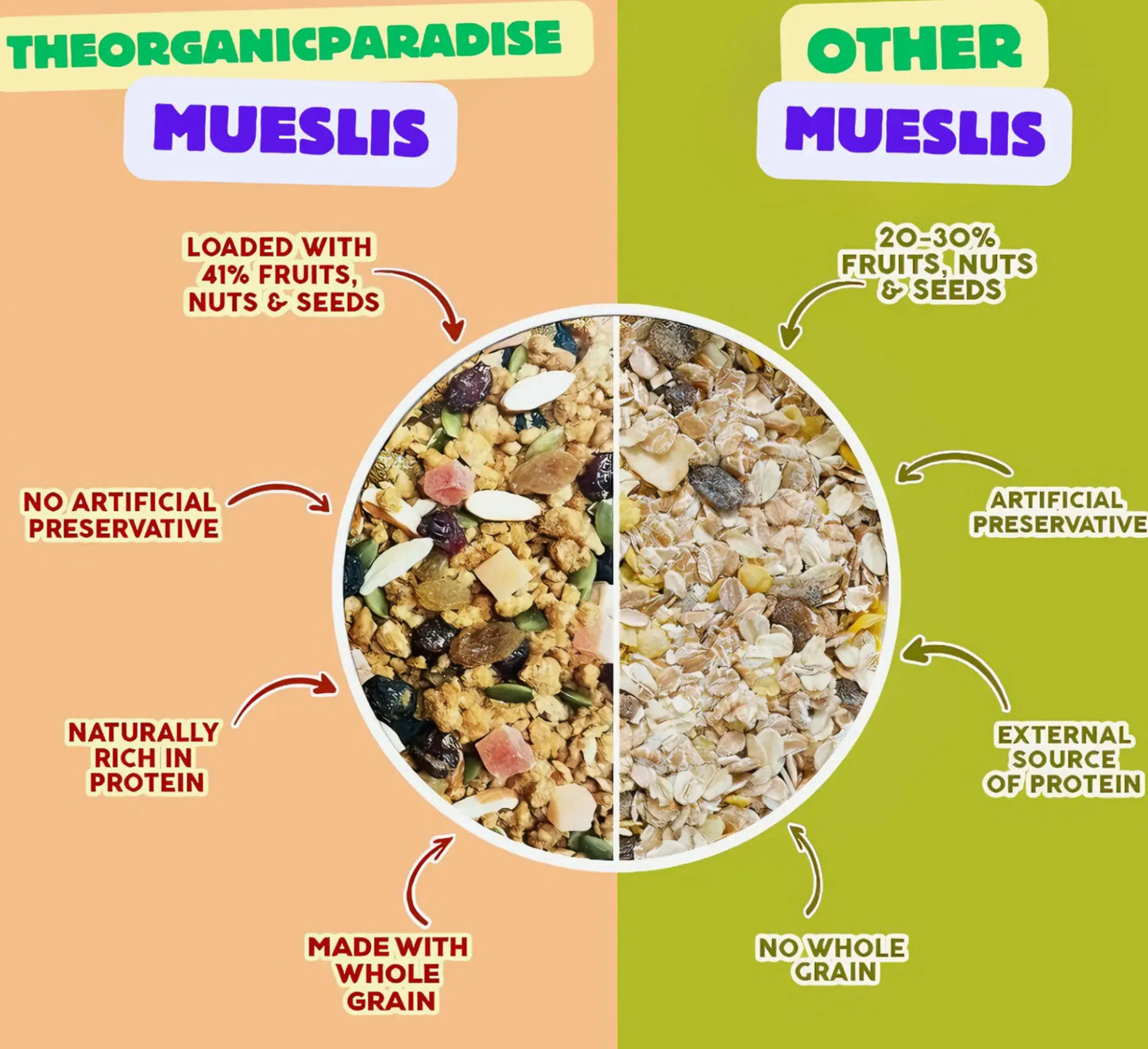 WEIGHT LOSS N FOR DIABETICS OATS MUESLI The Organic Paradise